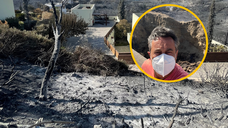 Jernej Kuntner na gorečem Rodosu: "Na otoku je kot sredi vojne cone"
