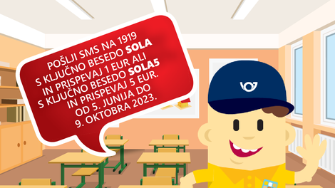 Pričetek dobrodelne akcije Poštar Pavli polni šolske torbe