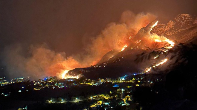 Pri Dubrovniku se je razplamtel obsežen požar, na terenu 130 gasilcev (foto: Twitter/GillesVarone)