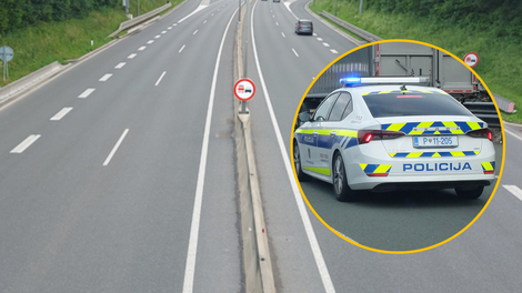 Po ljubljanski obvoznici 200 kilometrov na uro (naravnost v roke policistov)