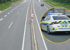 Po ljubljanski obvoznici 200 kilometrov na uro (naravnost v roke policistov)