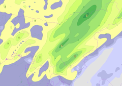 Slovenija pod vodo, Arso sporoča: glavnina padavin se seli na vzhod države