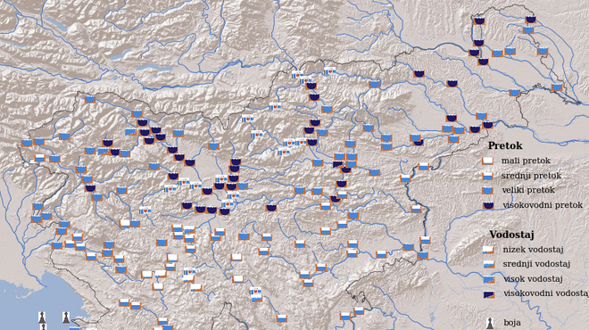 Hidrološki podatki Arso: tukaj lahko v realnem času spremljate vodostaje rek po Sloveniji (foto: Arso)