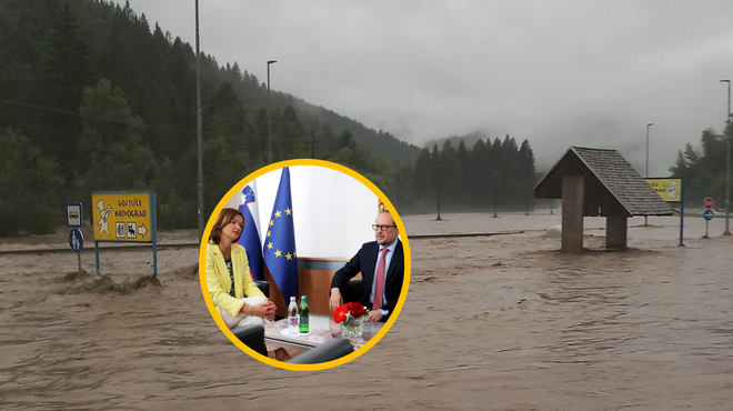 Razmere v Sloveniji so skrb vzbujajoče: vlada je za pomoč že zaprosila Avstrijo (foto: Facebook/Metod Tasič/Twitter/MFEA/fotomontaža)