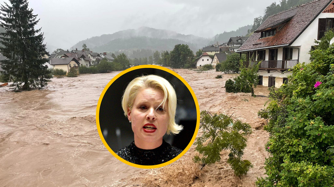 Oglasila se je Urška Klakočar Zupančič: pretresena je nagovorila svojce smrtnih žrtev v poplavah (foto: Profimedia/Facebook/Robert Golob/fotomontaža)