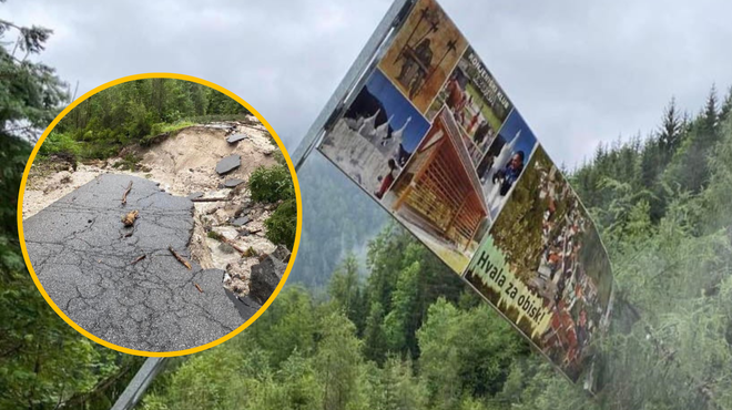 Nekateri deli Slovenije odrezani od sveta: zveze s koroško občino ne delujejo, razsežnosti nesreče niso znane (foto: Facebook/Koroška Čveka/fotomontaža)