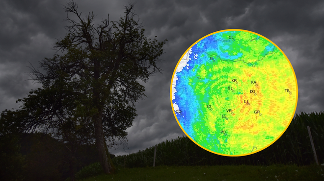 Zakaj se na radarski sliki včasih pojavijo navidezni koncentrični krogi? Imamo pojasnilo (foto: Bobo/Arso/fotomontaža)