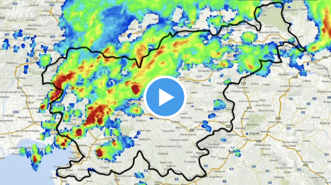 Poglejte si ta video: 10-sekundni loop radarske slike padavin, ki so v 36 urah potopile Slovenijo (foto: Twitter (zajem zaslona))