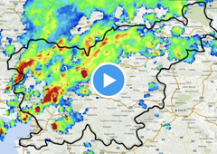 Poglejte si ta video: 10-sekundni loop radarske slike padavin, ki so v 36 urah potopile Slovenijo