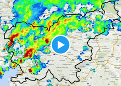 Poglejte si ta video: 10-sekundni loop radarske slike padavin, ki so v 36 urah potopile Slovenijo