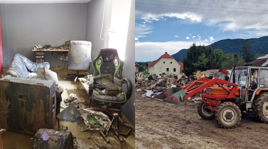 Župan slovenskega kraja popolnoma skrušen: brez strehe nad glavo ostalo kar 236 družin, ogromno je mladih s hipotekami (foto: Bobo/Facebook/Tomaž Žohar/fotomontaža)