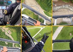 Bravo, slovenski policisti: s helikopterjem rešili tudi dva ... pujsa! (VIDEO)