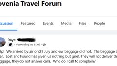 Obup ameriškega turista pri nas, ki že tedne čaka na izgubljeno prtljago: "Pomagajte, prosim! Kaj takega se nam še ni zgodilo"