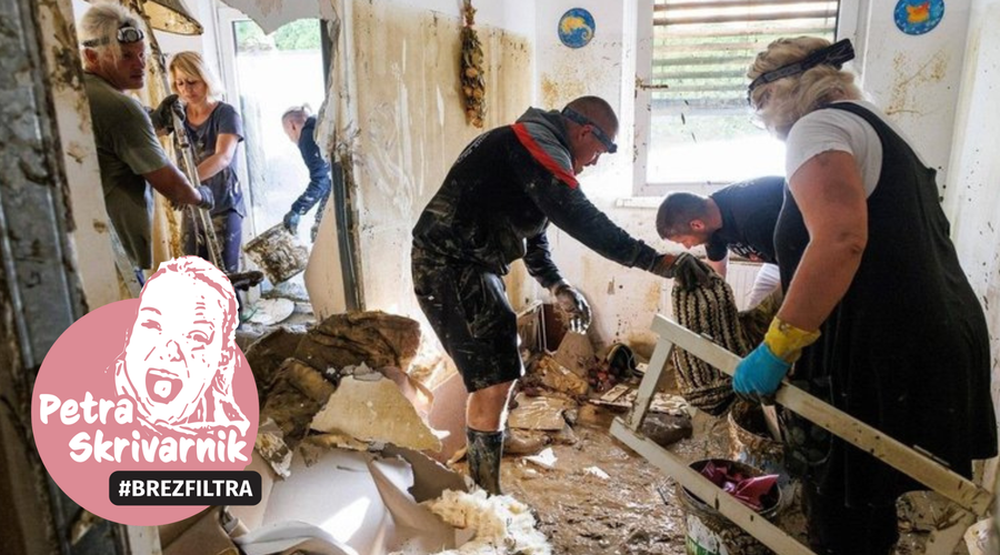 Sram te bodi! Eni so v blatu do kolen, ti pa objavljaš fotke z dopusta! (foto: Žiga Živulovič jr./Bobo/fotomontaža)