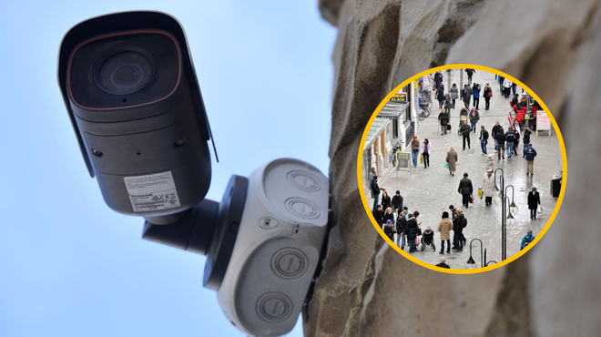 Kamere v mestih: ste vedeli, da policisti v Sloveniji uporabljajo sistem za obrazno prepoznavo? Razkrili so nam, kako deluje (foto: Žiga Živulović j.r./Bobo/fotomontaža)