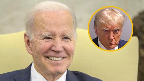 Zaporniško fotografijo Trumpa komentiral tudi Biden: "Čeden fant"