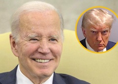 Zaporniško fotografijo Trumpa komentiral tudi Biden: "Čeden fant"