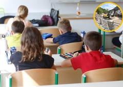 Izzivi ob prvem šolskem dnevu za otroke v opustošeni Koroški: ceste do šole so še vedno zelo nevarne