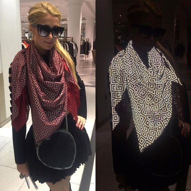 Je Paris Hilton res nosila antipaparaci šal, ki pretenta bliskavice? (foto: profimedia)