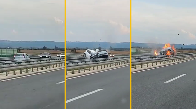 Po grozljivi prometni nesreči: preživeli sopotnik razkril razlog vožnje v napačno smer in kam sta bila z umrlim voznikom namenjena (foto: Twitter/OZNA Srbije/fotomontaža)