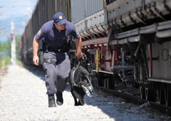 Policist med opravljanjem dolžnosti huje poškodovan: moški ga je potisnil na železniški tir, nato pa ...