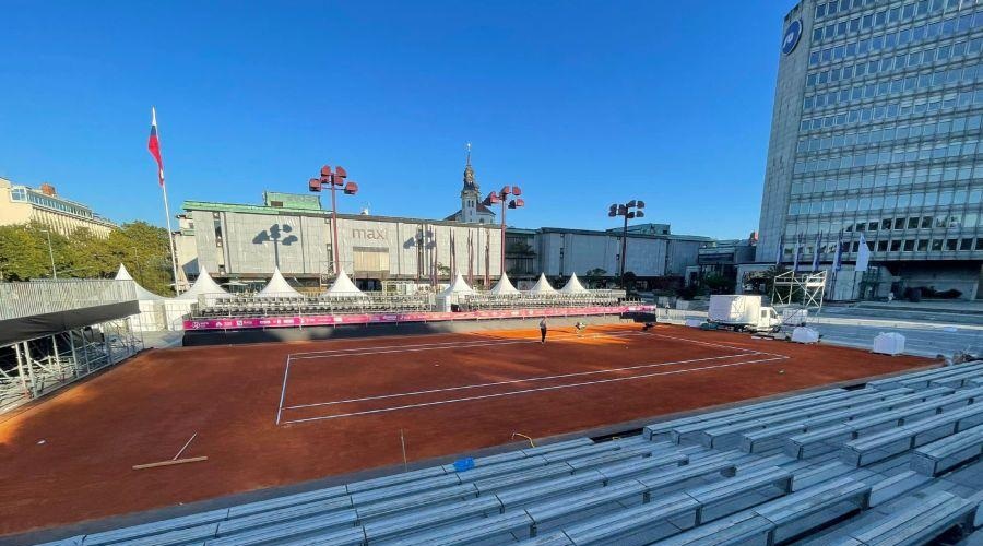 Organizacijski spodrsljaj: za zdaj nič od tenisa v središču Ljubljane (poglejte, kaj se dogaja) (foto: Tenis Slovenija)