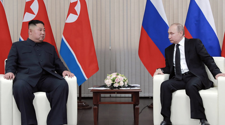 Kim Džong Un in Vladimir Putin na pogovorih o občutljivih temah (ZDA medtem svarijo Severno Korejo) (foto: Profimedia)
