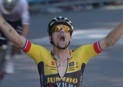 Popoln slovenski dan: Primož Roglič zmagal v Italiji, Tadej Pogačar na drugem mestu