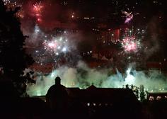 Ljubljana zasijala v zeleni barvi: slišalo se je glasno navijanje in bučen ognjemet