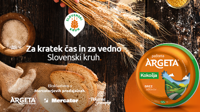 Argeta, Mercator in Pekarna Grosuplje združeni v projektu Slovenski kruh (foto: arhiv naročnika)