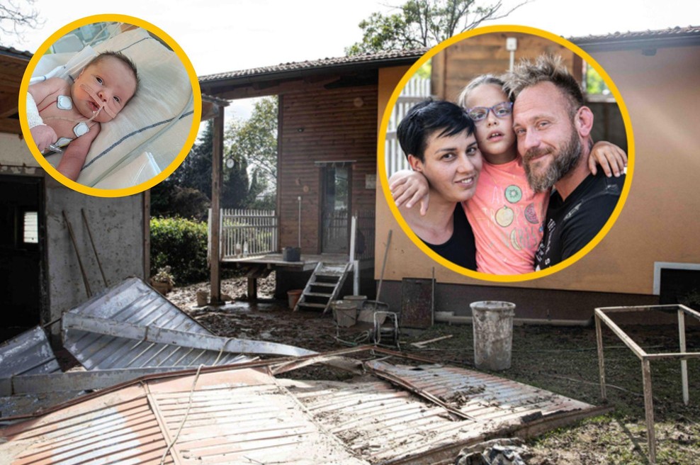 Nesreča prizadela družini hudo bolnega fantka Oskarja in deklice Nikite: rešujejo ju dobri ljudje z izjemnimi donacijami (foto: Društvo Vilijem Julijan/fotomontaža)