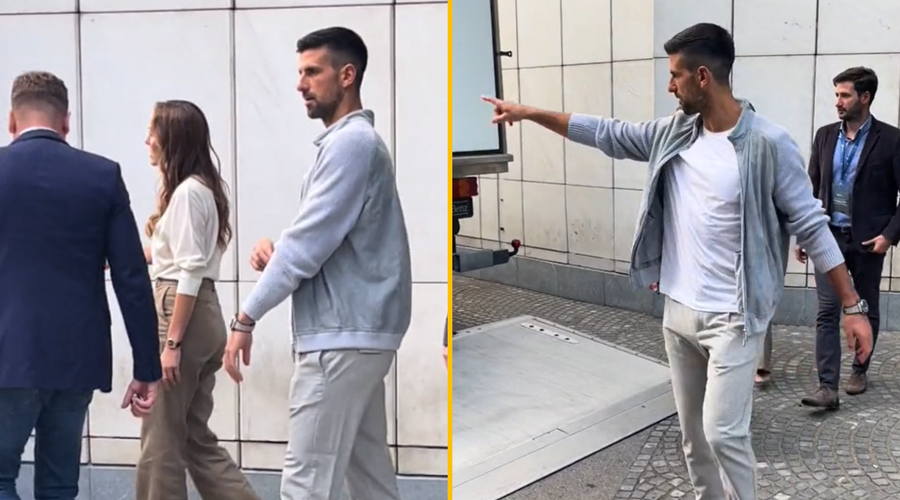 Novak Đoković v Ljubljani: oboževalci so ga ujeli v družbi soproge in svetovno znanega zdravnika (VIDEO) (foto: TikTok/ergozjeci/posnetek zaslona)
