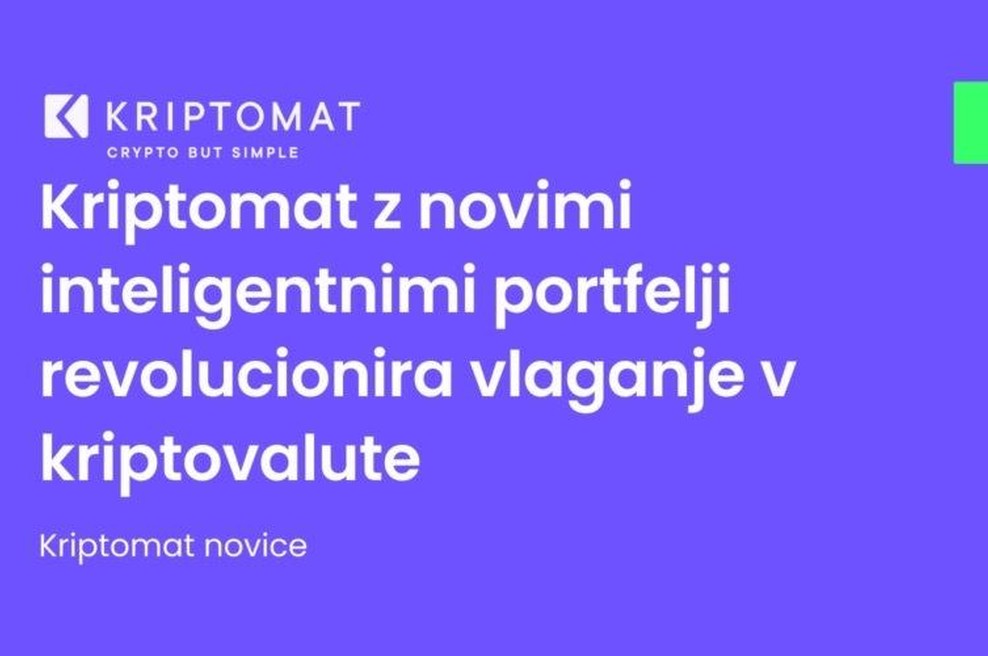 Kriptomat z novimi inteligentnimi portfelji revolucionira vlaganje v kriptovalute (foto: promocijska fotografija)