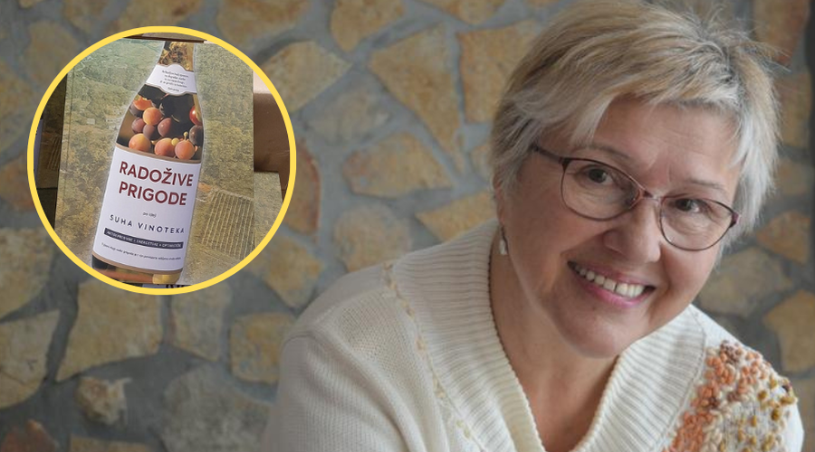 Suha vinoteka: svojo zbirko rabljenih vinskih etiket bi skoraj vrgla stran, zdaj pa z njo žanje velik uspeh! (foto: Marijana Podhraški)