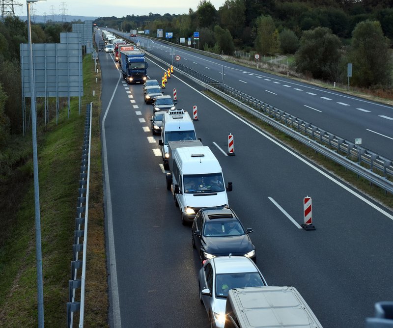 Zjutraj na slovensko-madžarskem mejnem prehodu Pince.