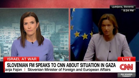 Tanja Fajon za CNN posvarila pred širjenjem konflikta na Bližnjem vzhodu: "To je strah nas vseh"