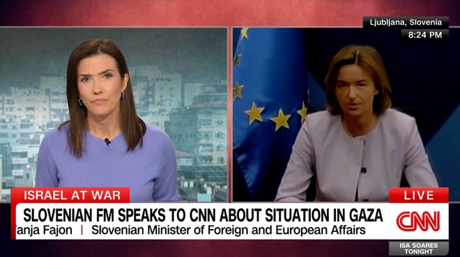 Tanja Fajon za CNN posvarila pred širjenjem konflikta na Bližnjem vzhodu: "To je strah nas vseh" (foto: Posnetek zaslona)