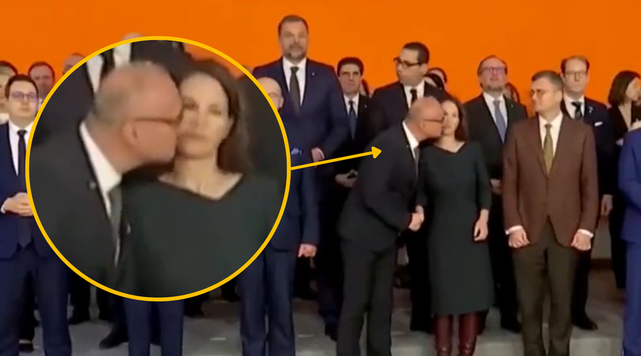 Hrvaški minister s poljubom presenetil nemško kolegico in sprožil ogorčenje javnosti: "Ne vem, v čem je bil problem" (foto: Twitter/Doctor_Germany/fotomontaža)