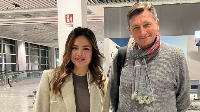 Ko se prekrižajo poti: Pahor je na letališču srečal Severino in jo povabil na ... (foto: Instagram/Borut Pahor/posnetek zaslona)