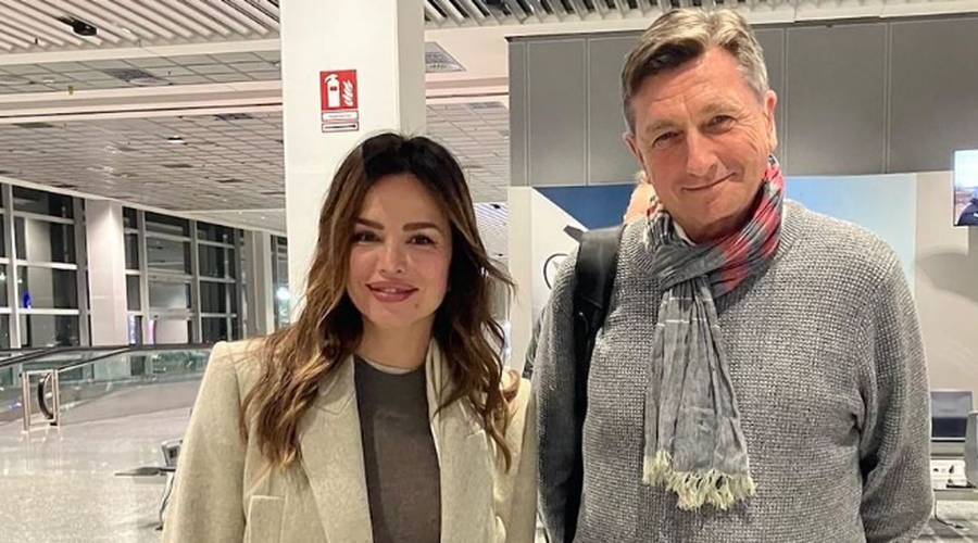 Ko se prekrižajo poti: Pahor je na letališču srečal Severino in jo povabil na ... (foto: Instagram/Borut Pahor/posnetek zaslona)