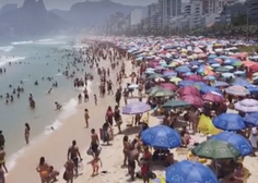 Česa takega ne pomnijo: Brazilija v primežu hude vročine, obupani prebivalci iščejo ohladitev v morju