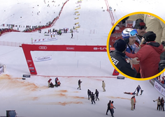 Prekinitev moške slalomske tekme: eden od smučarjev se je tako razburil, da je metal snežne kepe
