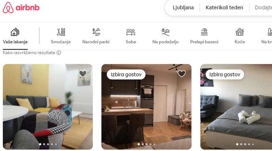 Pomeni to konec Airbnbja in Bookinga pri nas? (foto: Airbnb/posnetek zaslona)