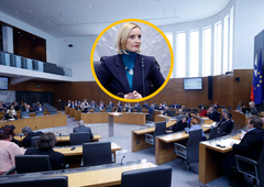 Predsednica preiskovalne komisije predstavila ugotovitve o nezakonitem financiranju ene od strank, nato so jo razrešili