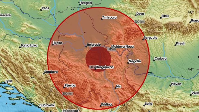 Srbijo stresel močnejši potres: prestrašeni prebivalci tekli iz stavb (foto: Twitter/LastQuake)