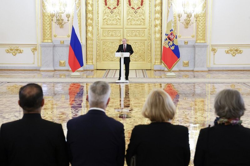 Sprejetje tujih veleposlanikov v Moskvi.