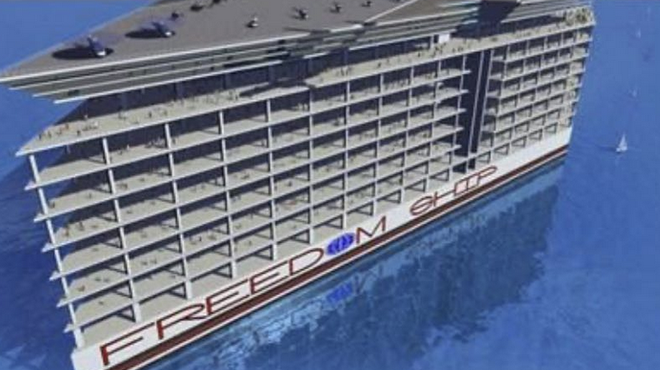 "To bo največje plovilo, ki je bilo kadarkoli zgrajeno": oglejte si načrt za futuristično križarko, na kateri bo celo pristajalna steza (foto: Instagram/dank.lloyd.wright)