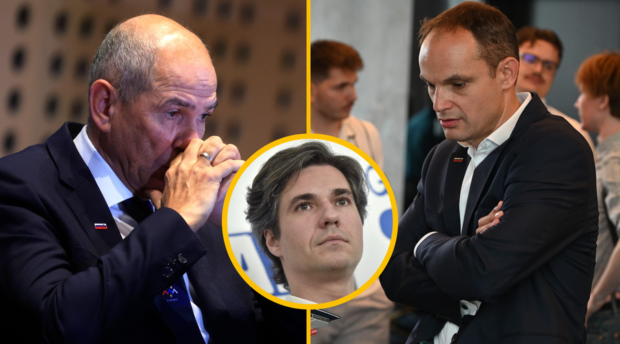 Politiki skeptični do resničnosti razhajanj med Janšo in Logarjem: "Gre samo za predstavo za javnost" (foto: Žiga Živulović j.r./Borut Živulovič/Bobo/fotomontaža)