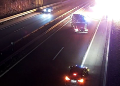 Nevarno: slovenski tovornjakar vozil v napačno smer, nato obrnil na avtocesti