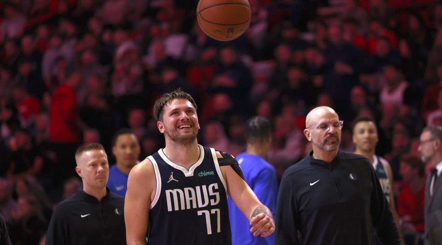 Dončić na gostovanju Dallas Mavericks v Portlandu. (foto: profimedia)